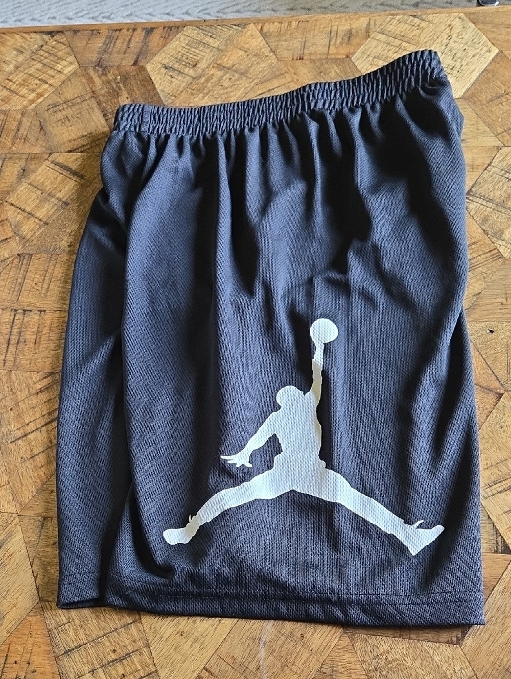 Youth Boys Kids L Black White Air Jordan Shorts Basketball Summer Beach Travel